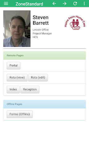 Android application ZoneStandard screenshort