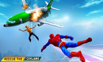 Flying Hero Superhero Games