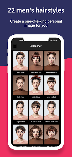 Android application HairPlay:AI HairStyle Changer screenshort