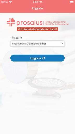 Android application Hälsocentralen screenshort