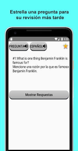 Examen de Ciudadanía de EE. UU Screen 3