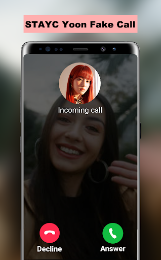 Android application STAYC Yoon Fake Call screenshort