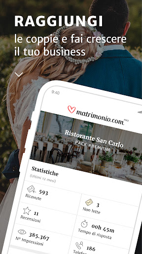 Android application Matrimonio.com per le aziende screenshort