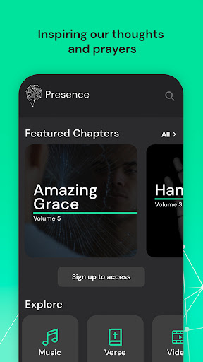 Android application Presence Project App screenshort