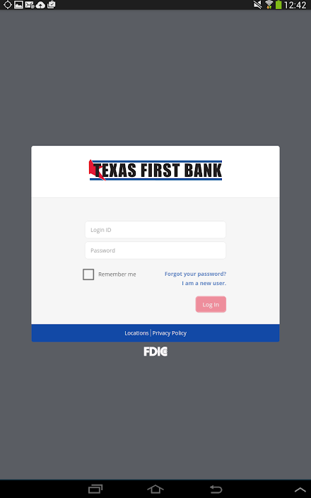 Texas First Bank Screen 3