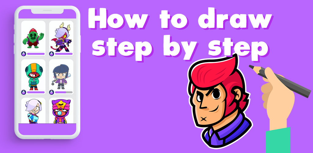 How To Draw Brawlers From Brawl Stars Step By Step La Ultima Version De Android Descargar Apk - como dibujar a tara brawl stars paso a paso carton