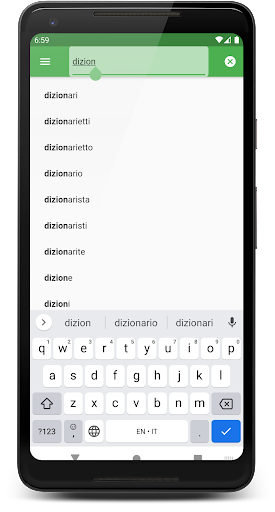 Android application IDK Italian Dictionary screenshort