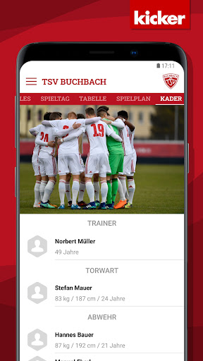 Android application TSV Buchbach screenshort
