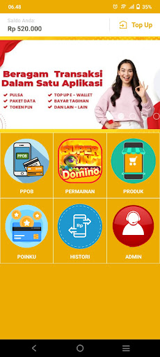 Android application Koin Pulsa screenshort