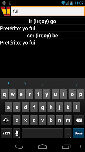 Spanish Verbs Screen 3