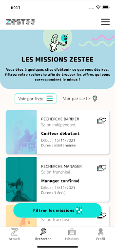 Zestee Emploi Coiffure Screen 2