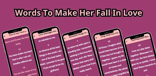 words to make her fall in love