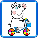 How to color Peppa Pig Adult Coloring  Book icon