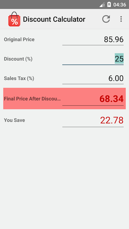 Discount Calculator - 1.1.0 - (Android)