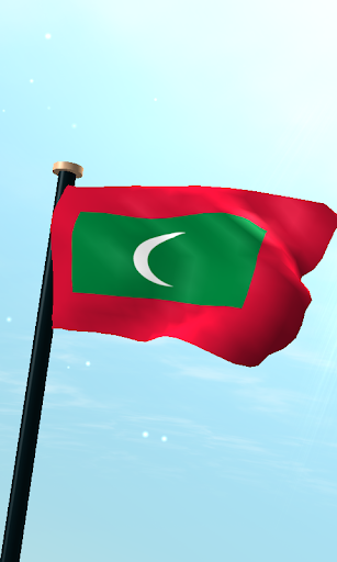 Android application Maldives Flag 3D Wallpaper screenshort