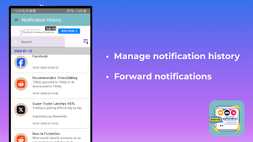 Android application NATIO - Notification Forward screenshort