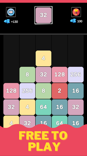 Android application 2048 Merge - X2 Blocks Game screenshort