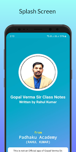 Android application Gopal Verma Sir Class Notes screenshort