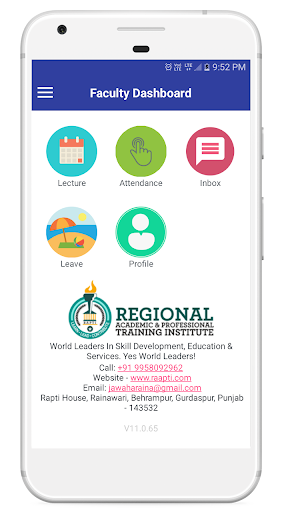 Android application RAAPTI screenshort