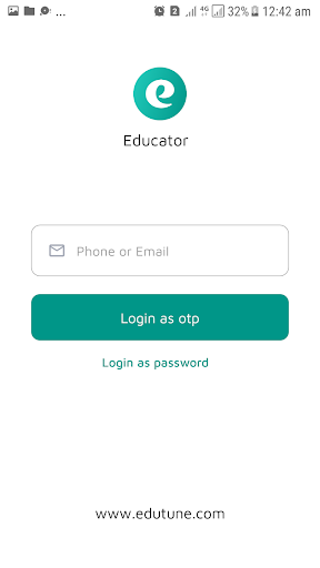 EduTune Educator App Screen 2