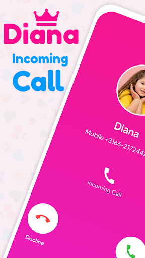 Android application Diana video chat & call prank screenshort