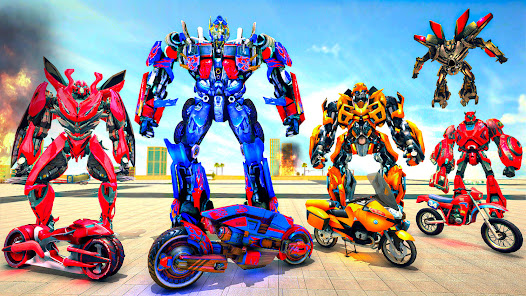 Grand Robot Bike Transform War  screenshots 1