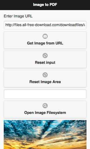 Android application Image To PDF screenshort