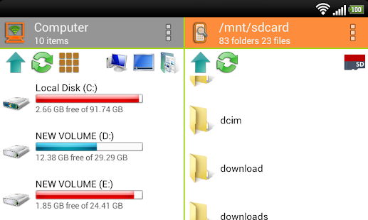 WiFi PC File Explorer Pro Capture d'écran