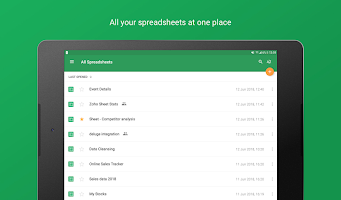 Zoho Sheet - Spreadsheet App