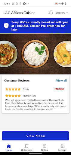 L&G African Cuisine Screen 2