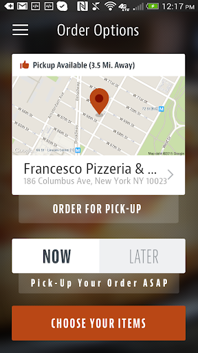 Francesco Pizzeria Screen 2