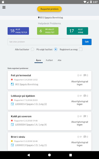 Facilit Helpdesk FDVU Beta Screen 3