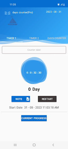 Android application Days counter (pro) screenshort
