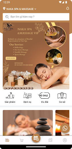 Android application NAKA SPA MASSAGE VIP screenshort