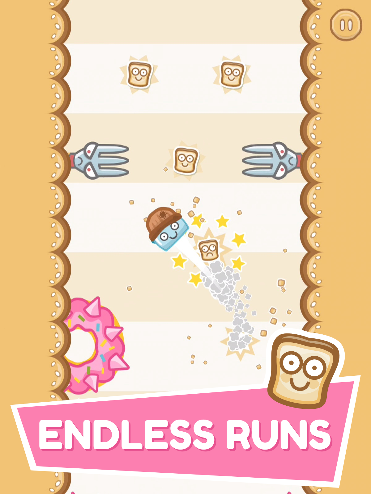 Android application Toaster Dash - Fun Jumping Game screenshort