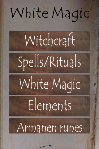 Android application White Magic spells and rituals screenshort