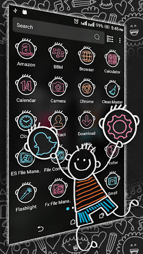 Black Board Sketch Theme Screen 3