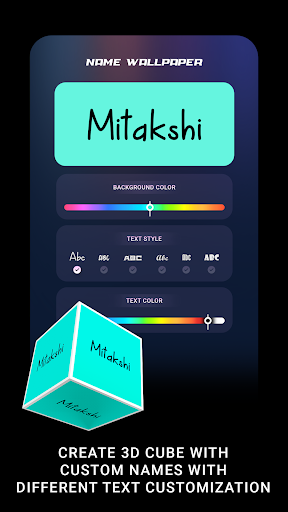 Screenshot of 3D Name & Photo Live Wallpaper
