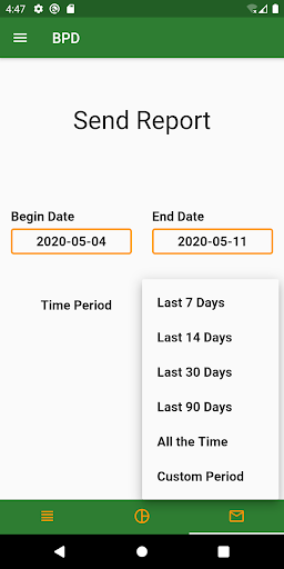 Blood Pressure Diary Screen 3