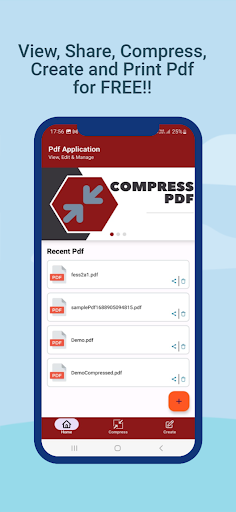 Android application Pdf Application screenshort