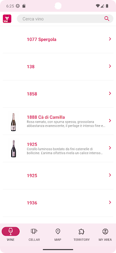 Android application Vini Emilia Romagna screenshort