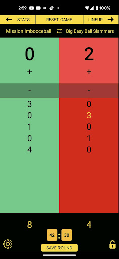 Android application Bocce Ball Scoreboard screenshort