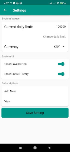 Cash Trackenator Screen 2