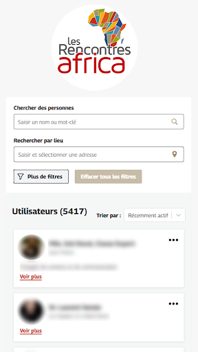 Android application Rencontres Africa screenshort
