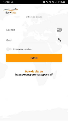 EasyPass (Taxista) Screen 2
