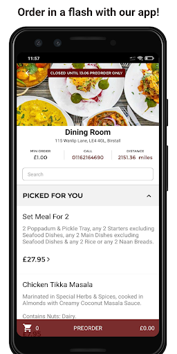 Android application Dining Room screenshort