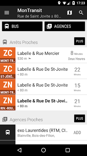 Aperçu de l'application