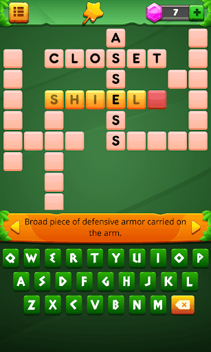 Android application Crossword Quiz Game - Question screenshort