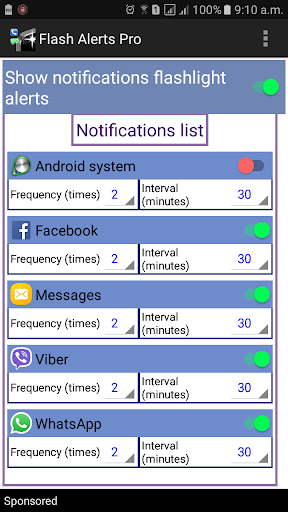 Flash Alerts Pro Screen 2