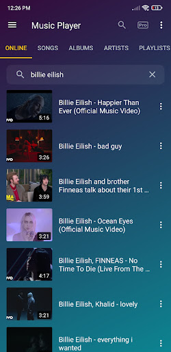 Music Player and Downloader Screen 3